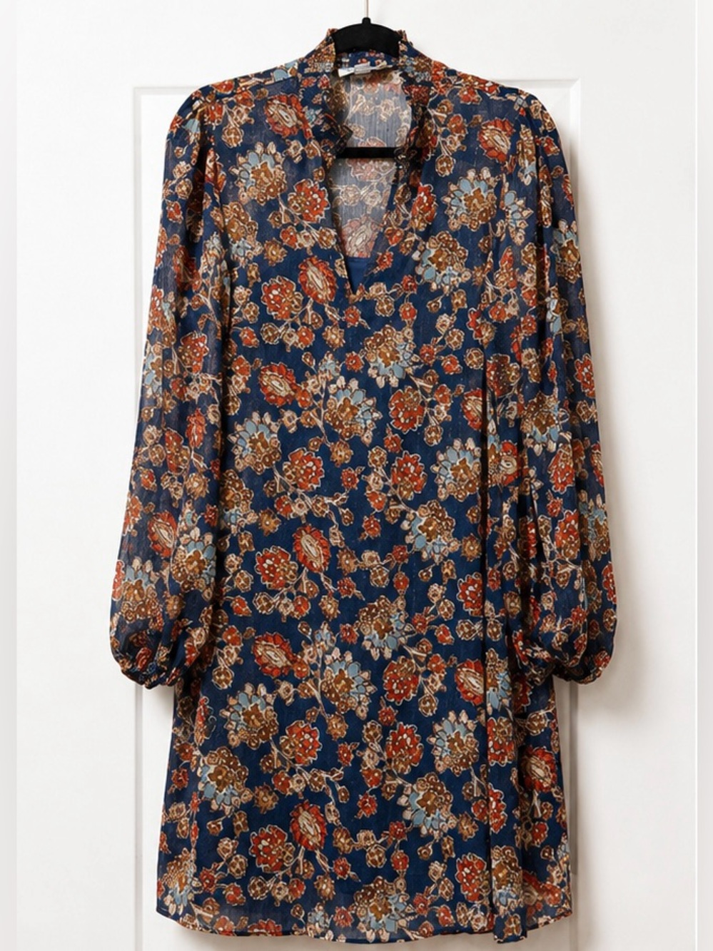 Women's Harper Rose Balloon Sleeve Mockneck Trapeze Dress